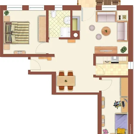 Apartament Hellinghaus Fewo 2 Klippenfaenger Wyk auf Föhr